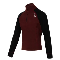 Pánske merino tričko DRZN WP250 - bordová/čierna