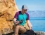 Men's merino T-shirt KR UVprotection140 - emerald/lila