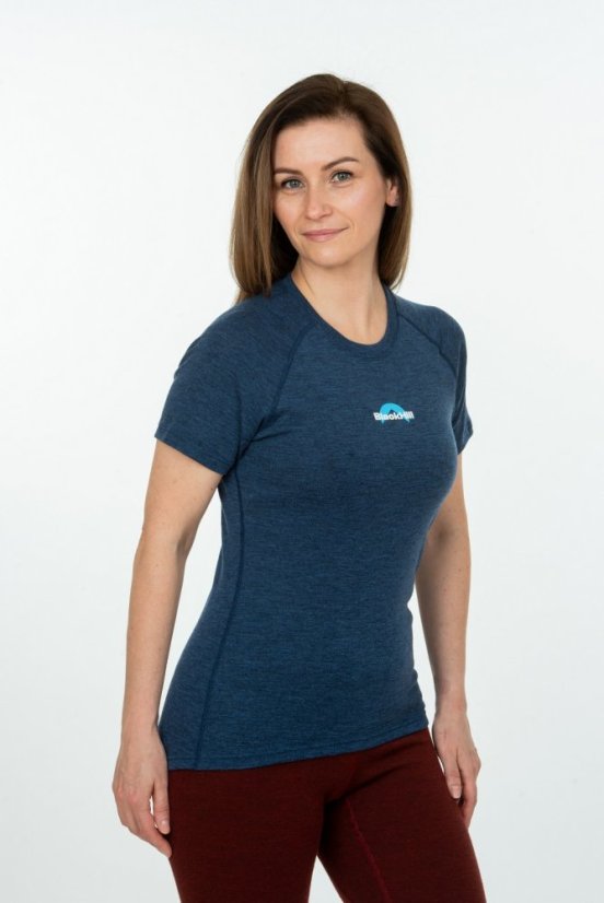 Women´s merino T-shirt KR S160 - blue
