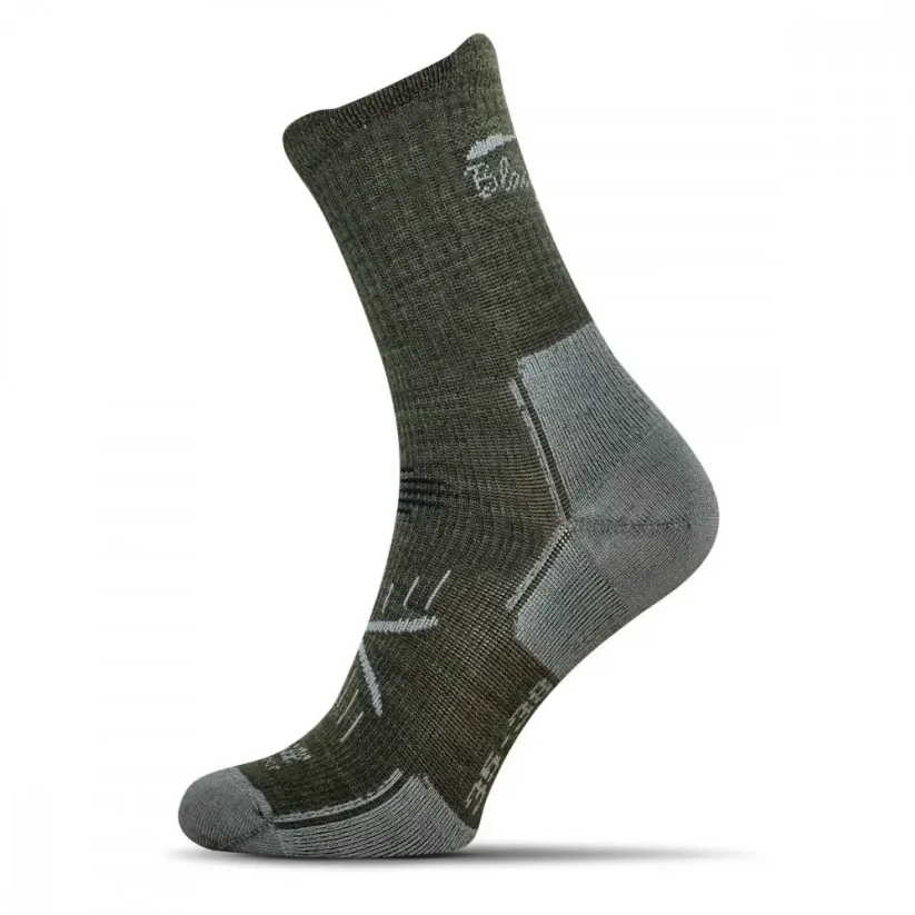 Black hill outdoor letné merino ponožky CHABENEC - zelené/sivé - Veľkosť: 35-38