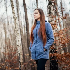 Dámsky merino kabát Diana modrý