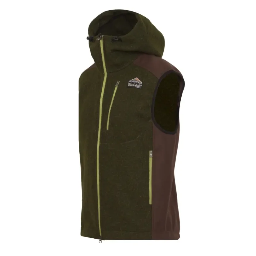 Men’s merino vest Vepor Green/brown