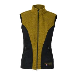 Dámska merino vesta Živena khaki/čierna
