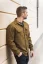 Pánska merino košeľa Trapper zelená khaki - dlhý rukáv - Veľkosť: XXL