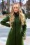 Ladies merino coat Slavena Green