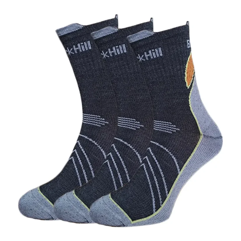 BHO letní merino ponožky CHABENEC - antracit/sivé 3Pack - Velikost: 35-38 - 3Pack
