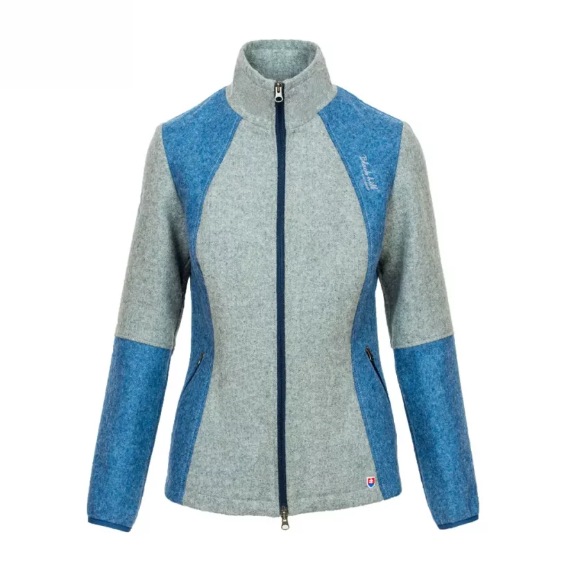 Ladies merino jacket Luna Blue/Gray - Size: M