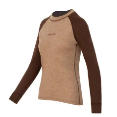 Dámské merino triko DR WP250 - hnědá/třtinová