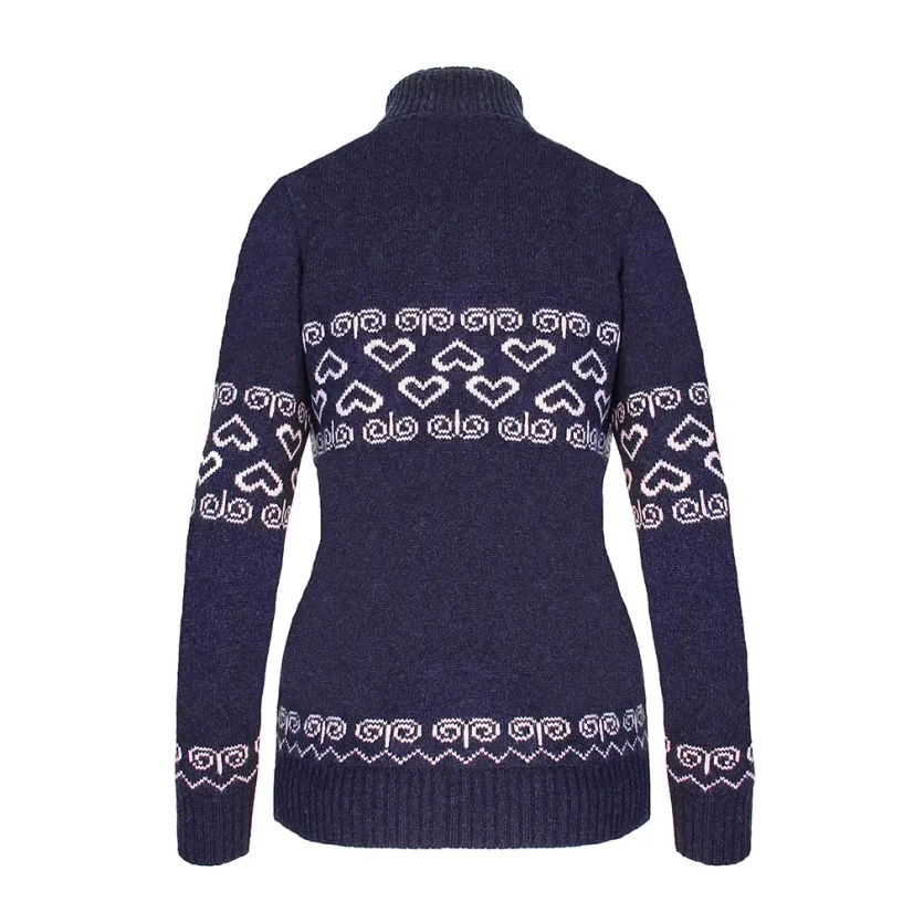 Dámsky merino sveter PATRIA - modrý - Veľkosť: L