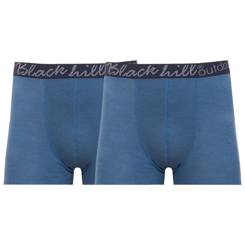 Pánske merino/hodváb boxerky GINO M/S - modré 2Pack - Veľkosť: L - 2Pack