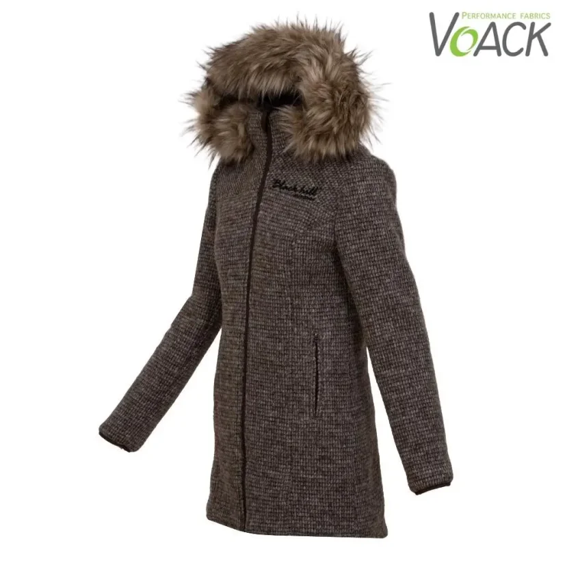 Ladies merino a coat NOVA Brown - Size: XL