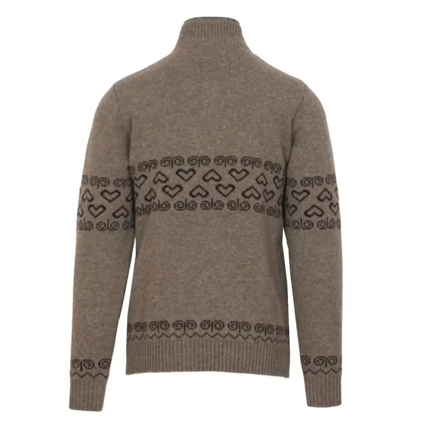 Men’s merino sweater Patriot - Brown - Size: M