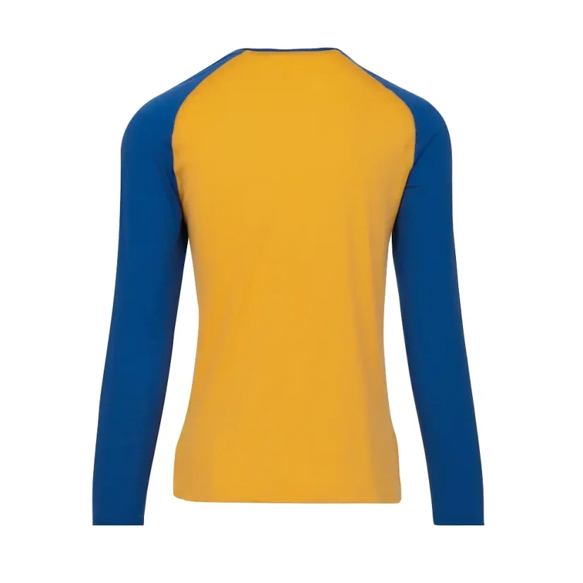 Pánske merino tričko DR UVprotection140 - žltá/modrá - Veľkosť: XXL