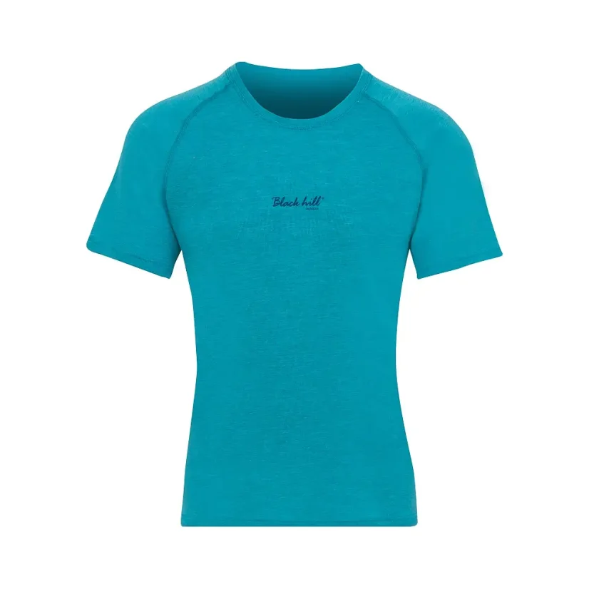 Men's merino T-shirt KR S180 - turquoise - Size: M