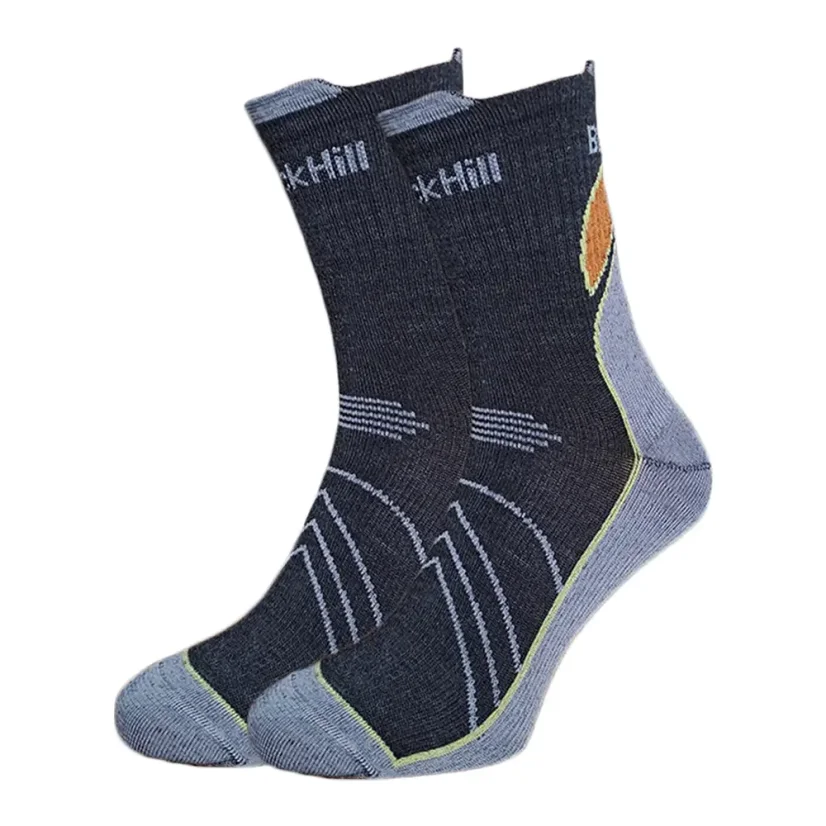 Black hill outdoor letné merino ponožky CHABENEC - antracit/šedé 2Pack - Velikost: 39-42 - 2Pack