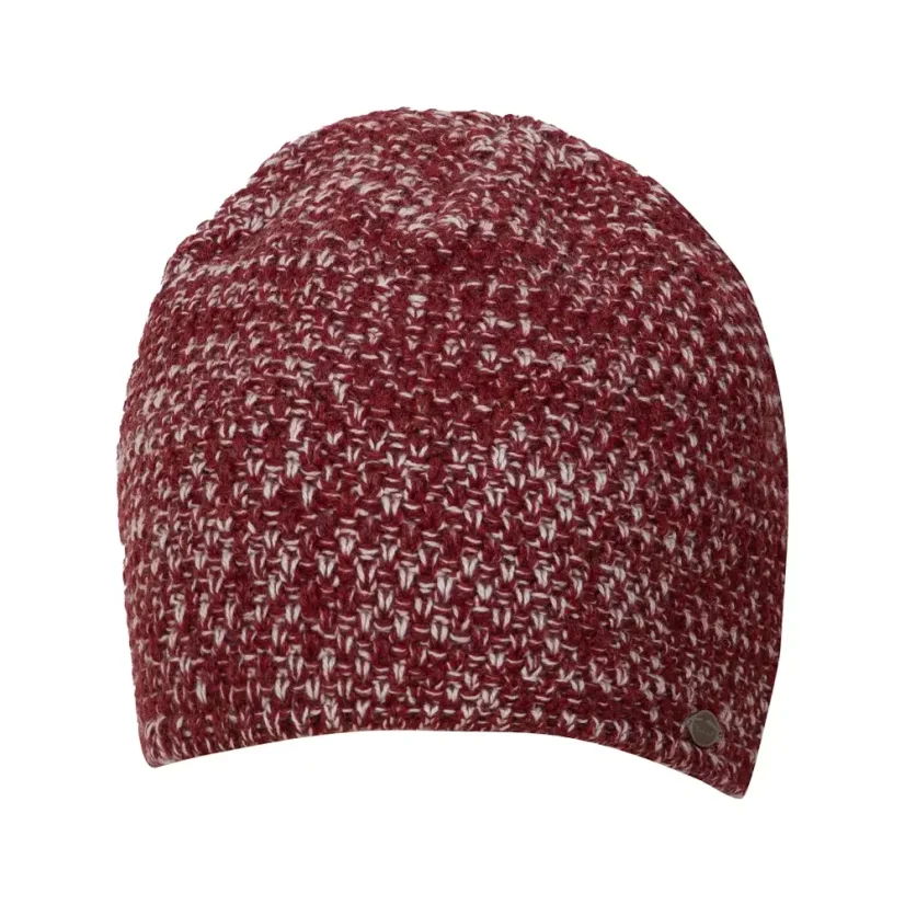 Merino čiapka Snowy - bordová melír